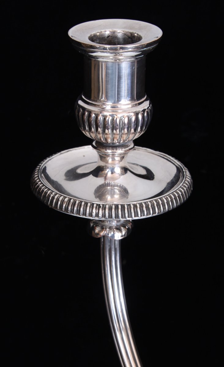 Candélabre en argent plaqué du XVIIIe siècle, attribué à Matthew Boulton-photo-2