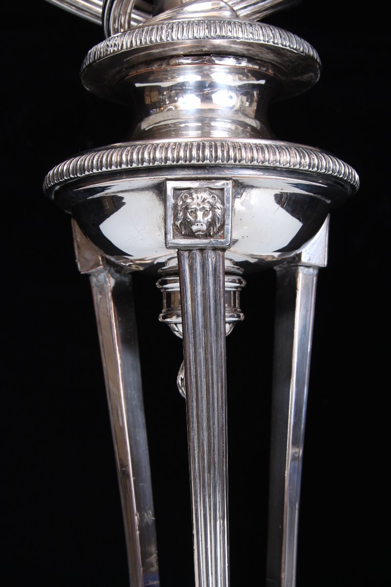 Candélabre en argent plaqué du XVIIIe siècle, attribué à Matthew Boulton-photo-3