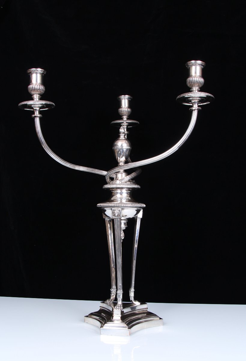 18th Century Silver Plated Candelabrum,  Attributed To  Matthew Boulton-photo-6