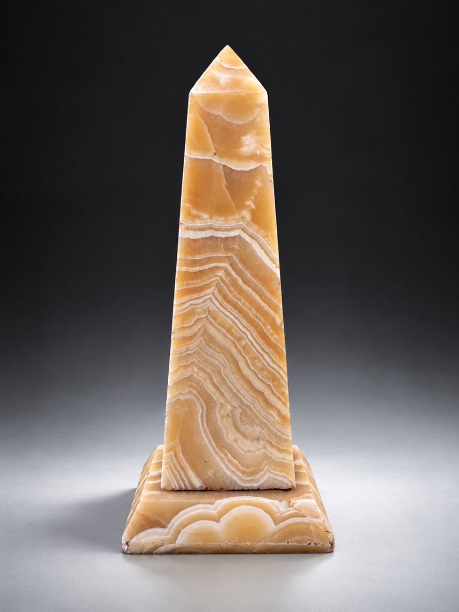 19th Century Monumental Ancient Egyptian Alabaster Obelisk-photo-2