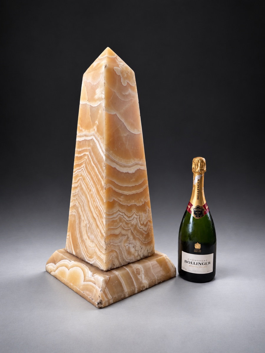 19th Century Monumental Ancient Egyptian Alabaster Obelisk-photo-3