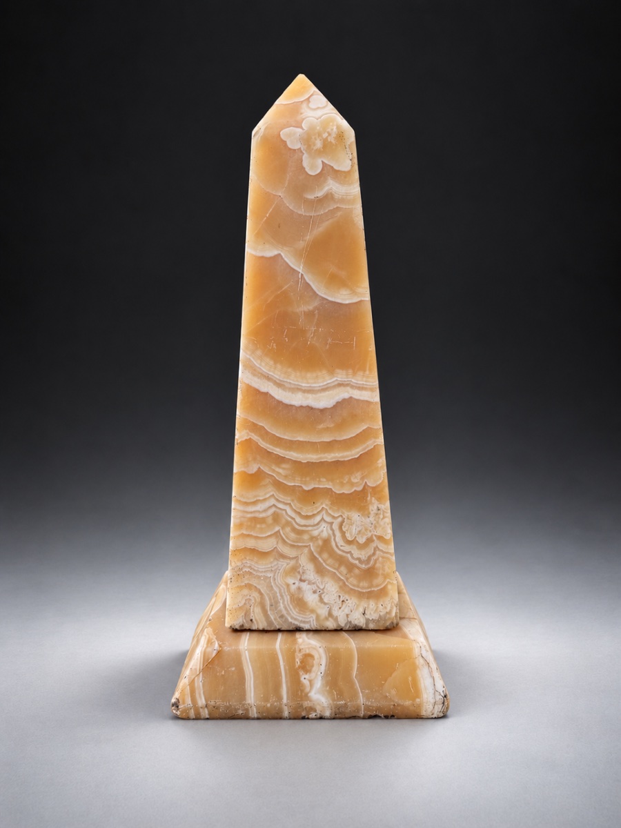 19th Century Monumental Ancient Egyptian Alabaster Obelisk-photo-3