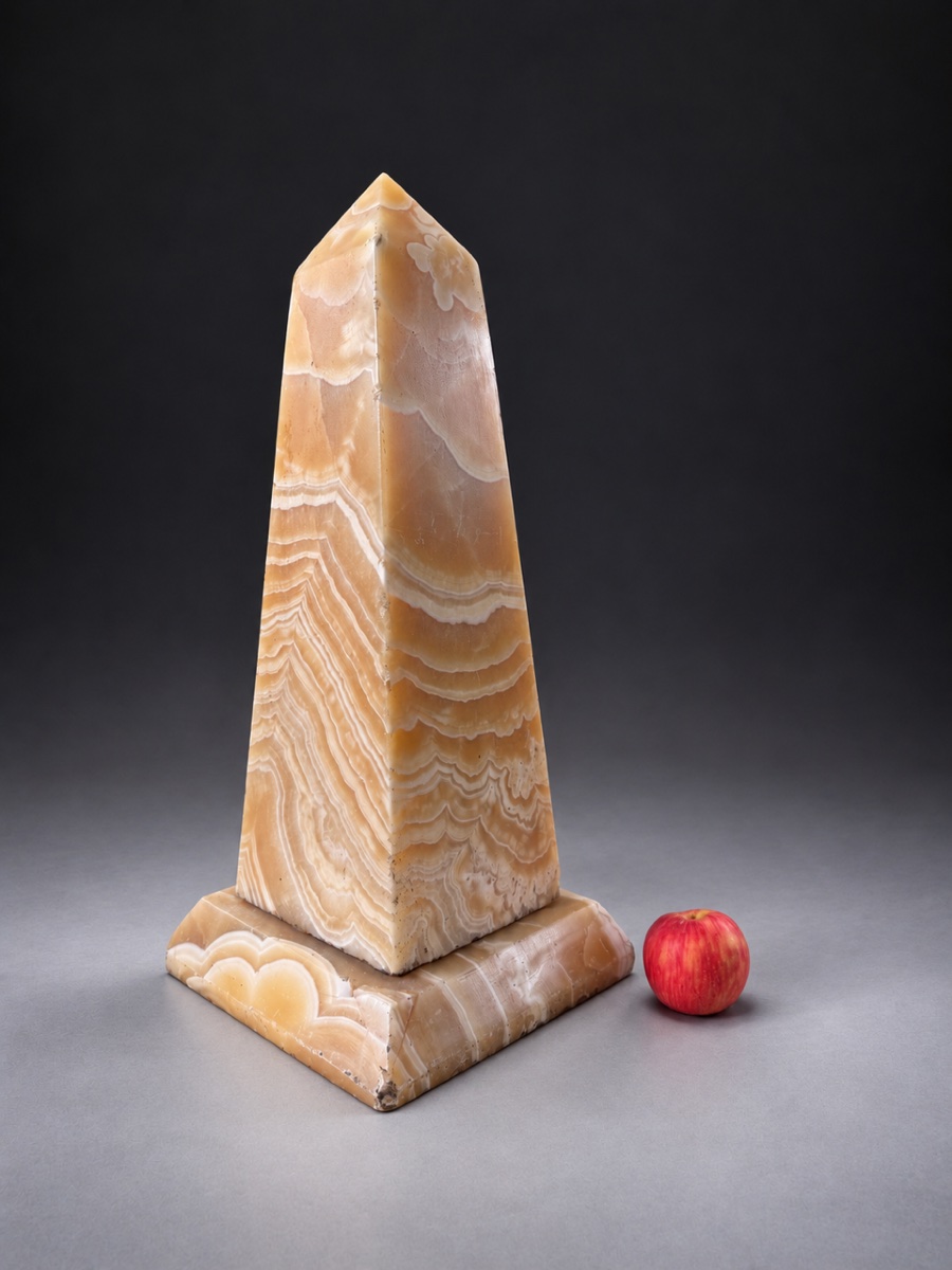19th Century Monumental Ancient Egyptian Alabaster Obelisk-photo-4