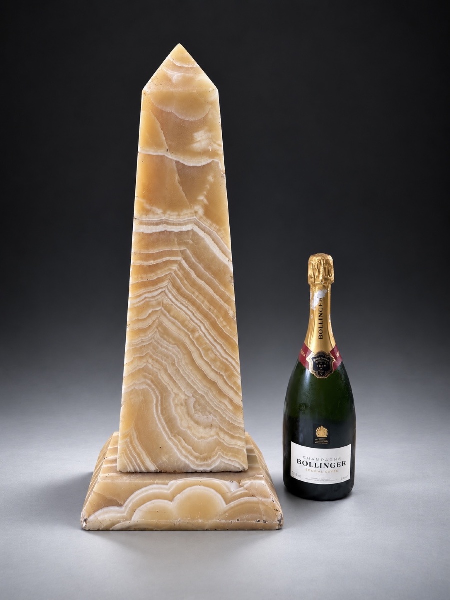 19th Century Monumental Ancient Egyptian Alabaster Obelisk-photo-1