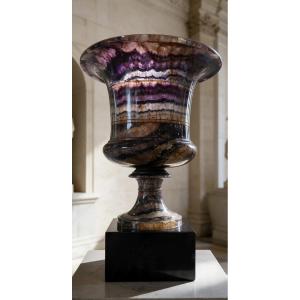Large Campana Vase Made Of Blue John From The Early 19th Century