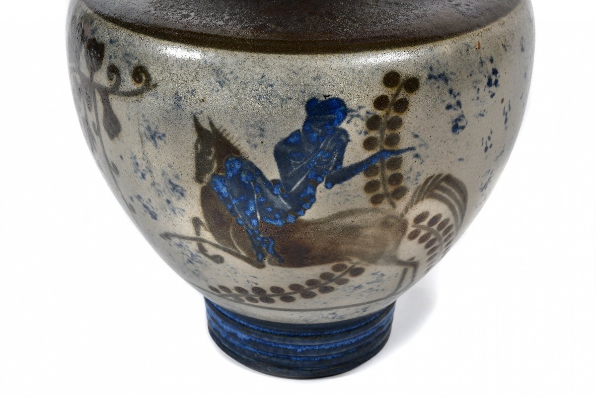 Attribué à René BUTHAUD pour PRIMAVERA, Vase en céramique, circa 1925-photo-2