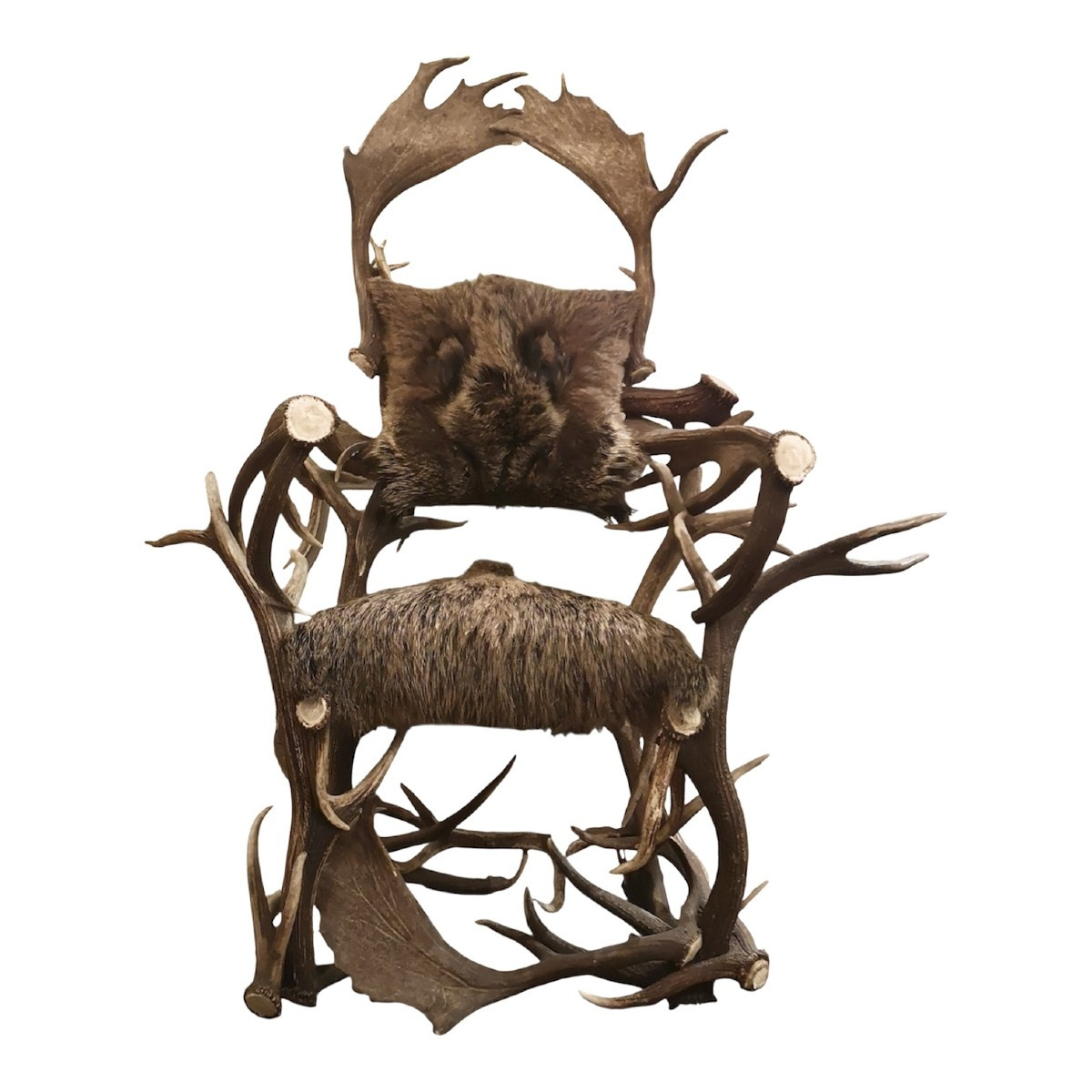 Fauteuil en Bois de Cerfs et d'élans