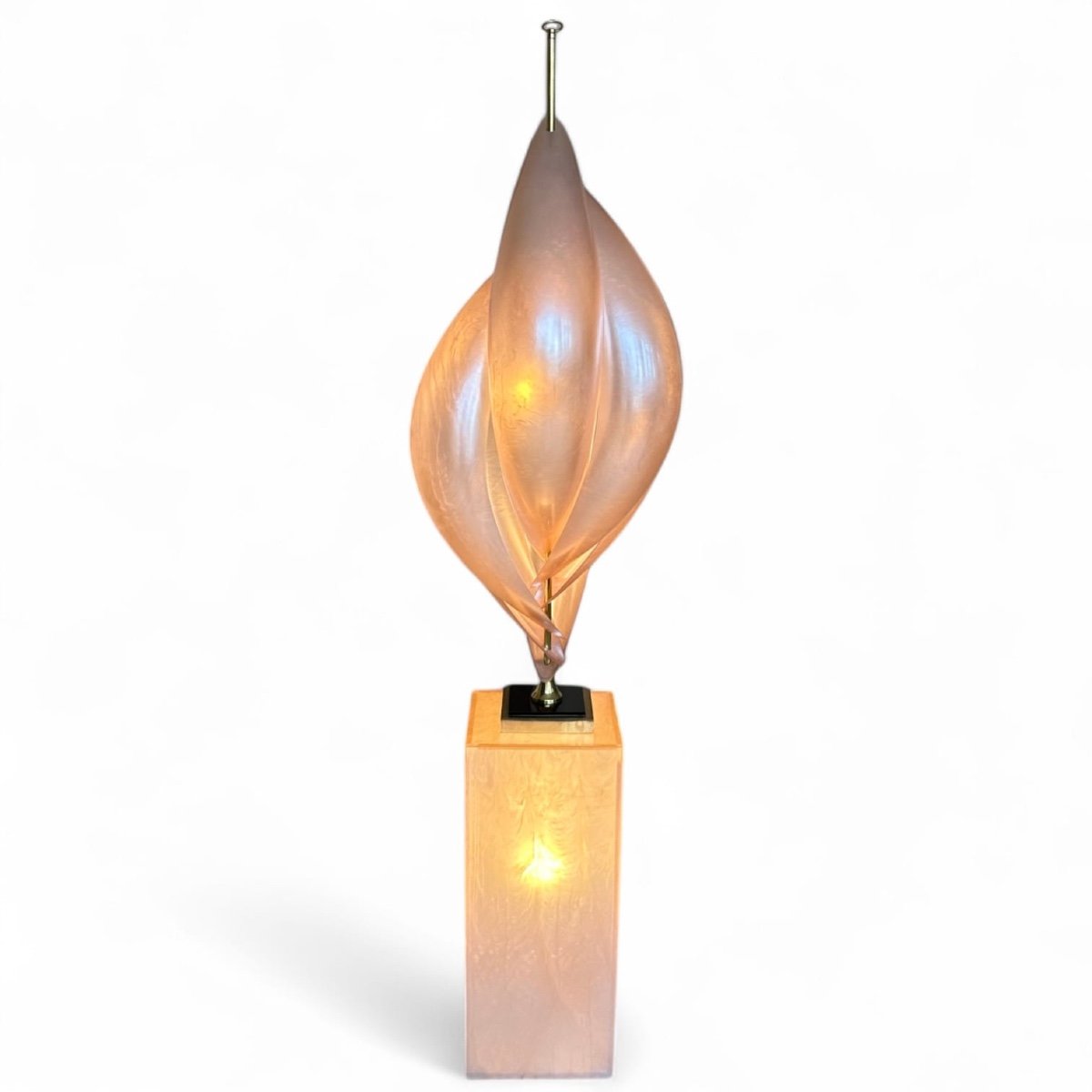 Maison Rougier, Shell Lamp, Circa 1970-photo-3