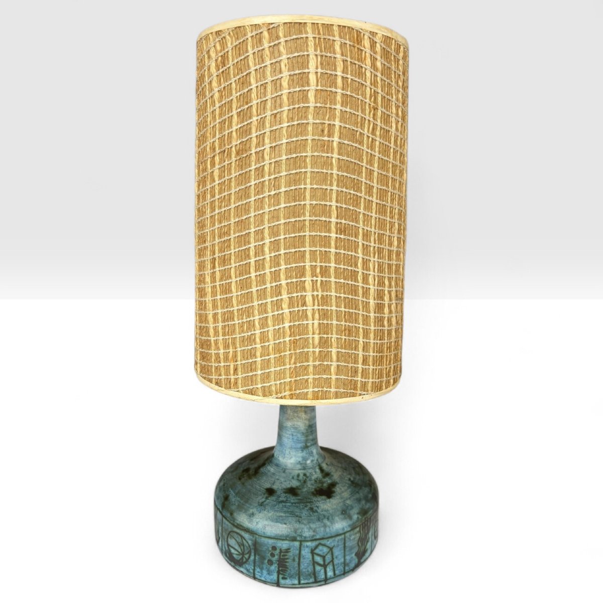 Jacques Blin, Pair Of Ceramic Lamps With Incised Parietal Decoration, Circa 1955-1960-photo-3