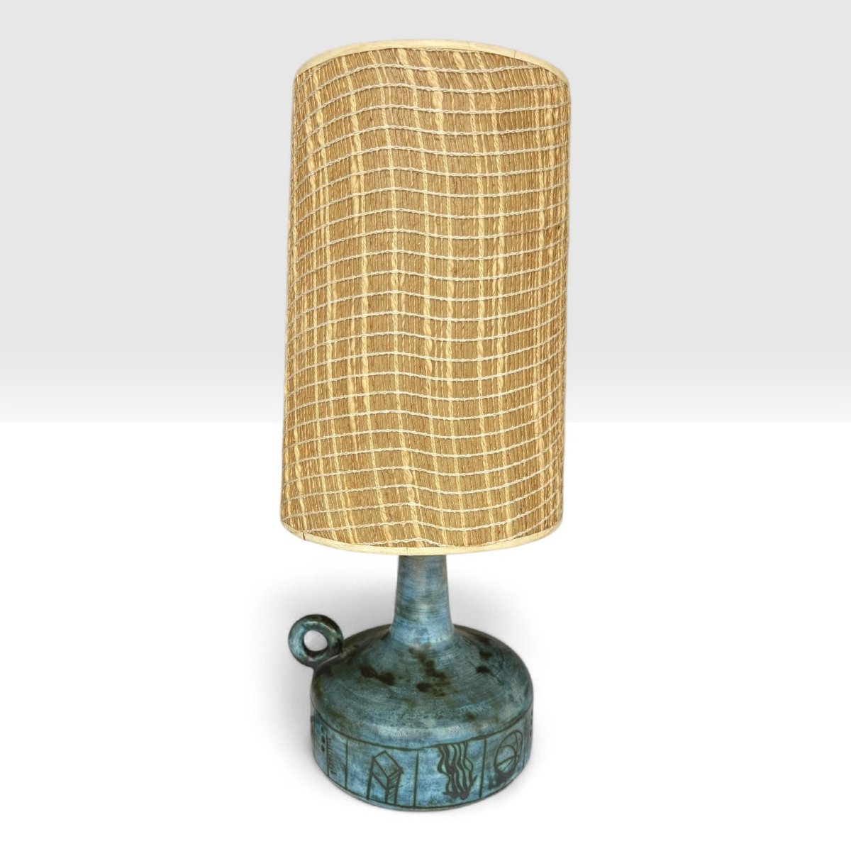 Jacques Blin, Pair Of Ceramic Lamps With Incised Parietal Decoration, Circa 1955-1960-photo-4