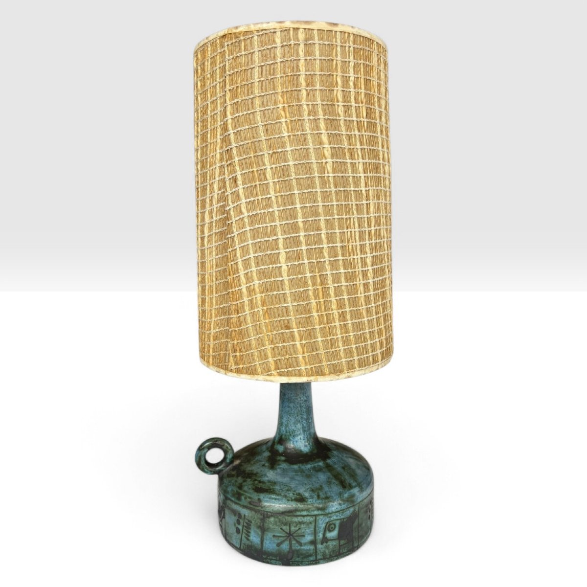 Jacques Blin, Pair Of Ceramic Lamps With Incised Parietal Decoration, Circa 1955-1960-photo-6