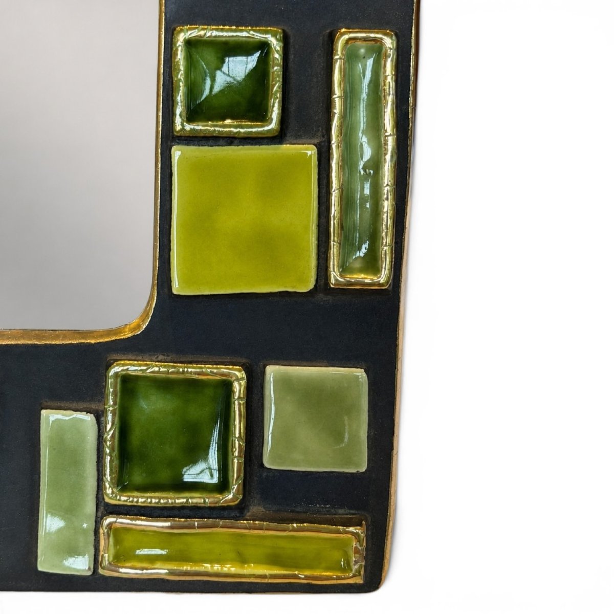 Mithé Espelt, Wall Mirror With Geometric Cabochons-photo-4
