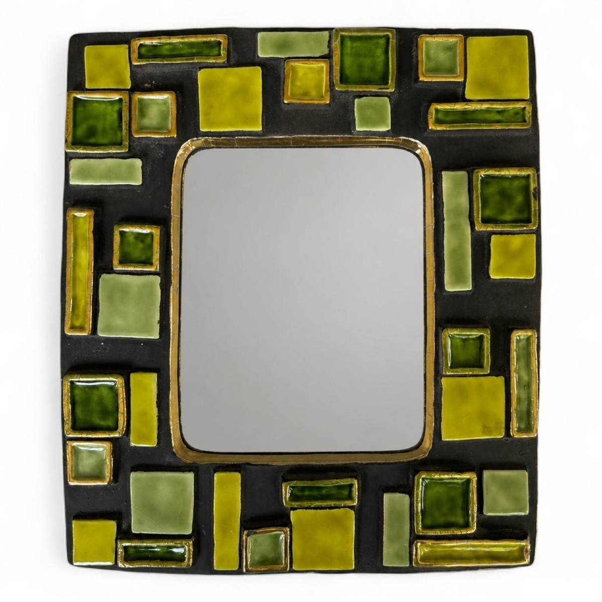 Mithé Espelt, Wall Mirror With Geometric Cabochons