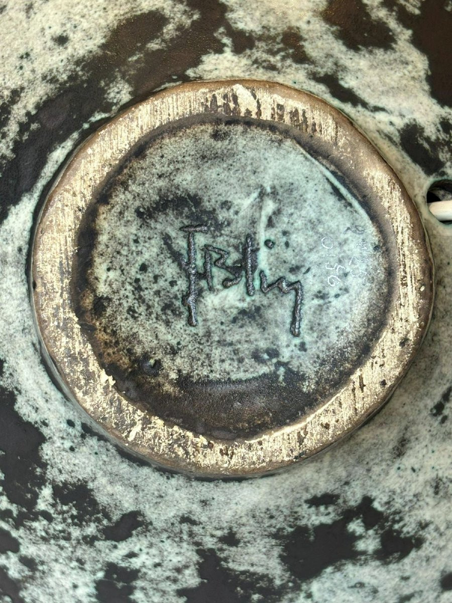 Jacques Blin, Lamp Base Decorated With Stylized Faces-photo-8