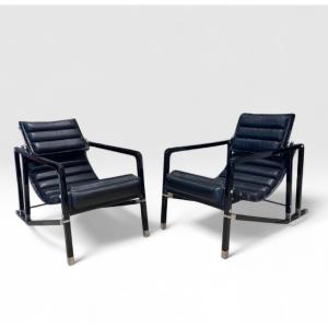 Eileen Gray (1878-1976), Pair Of "transat" Chairs