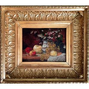 François VERNAY (1821-1896). Nature morte au vase