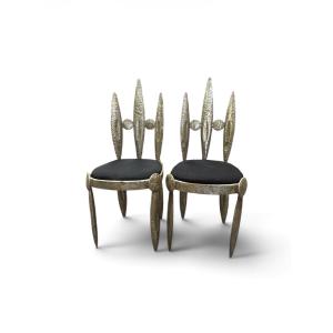 Paire de chaises barbares 