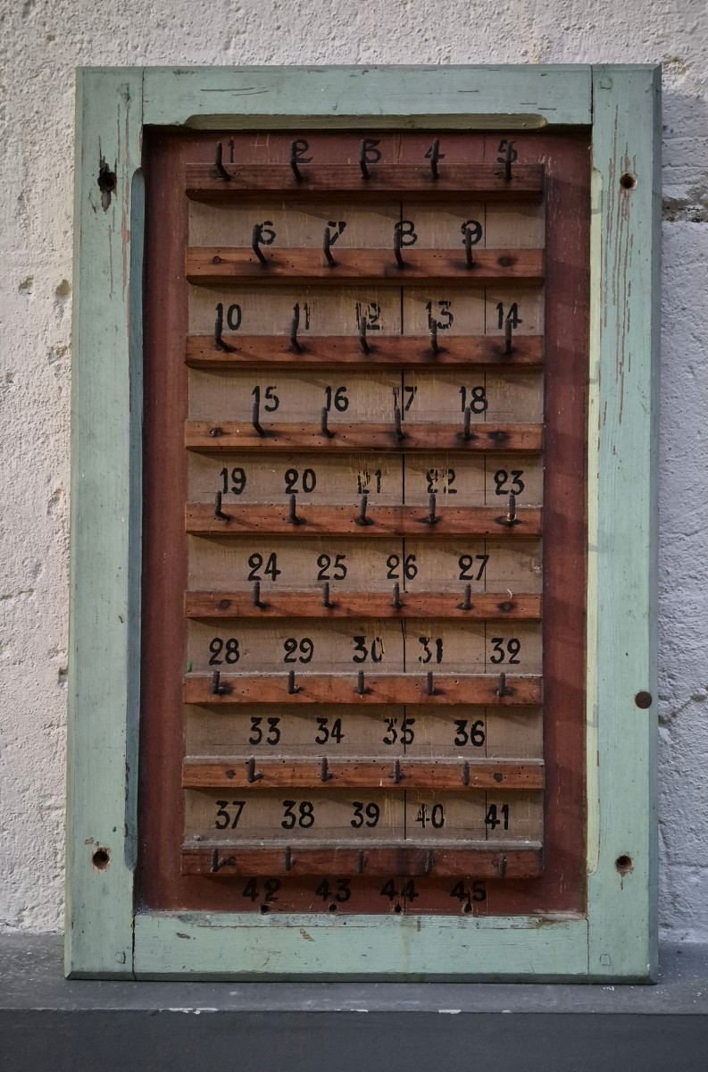 Ancien tableau de clefs - râtelier