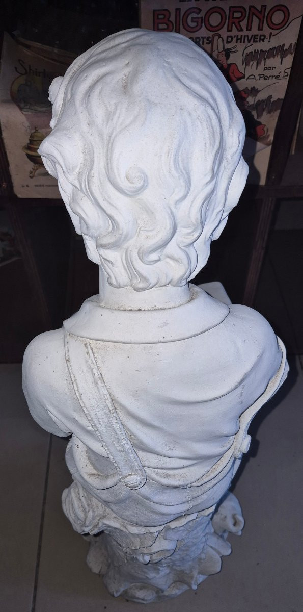 Statue en plâtre jeune garçon lisant-photo-4