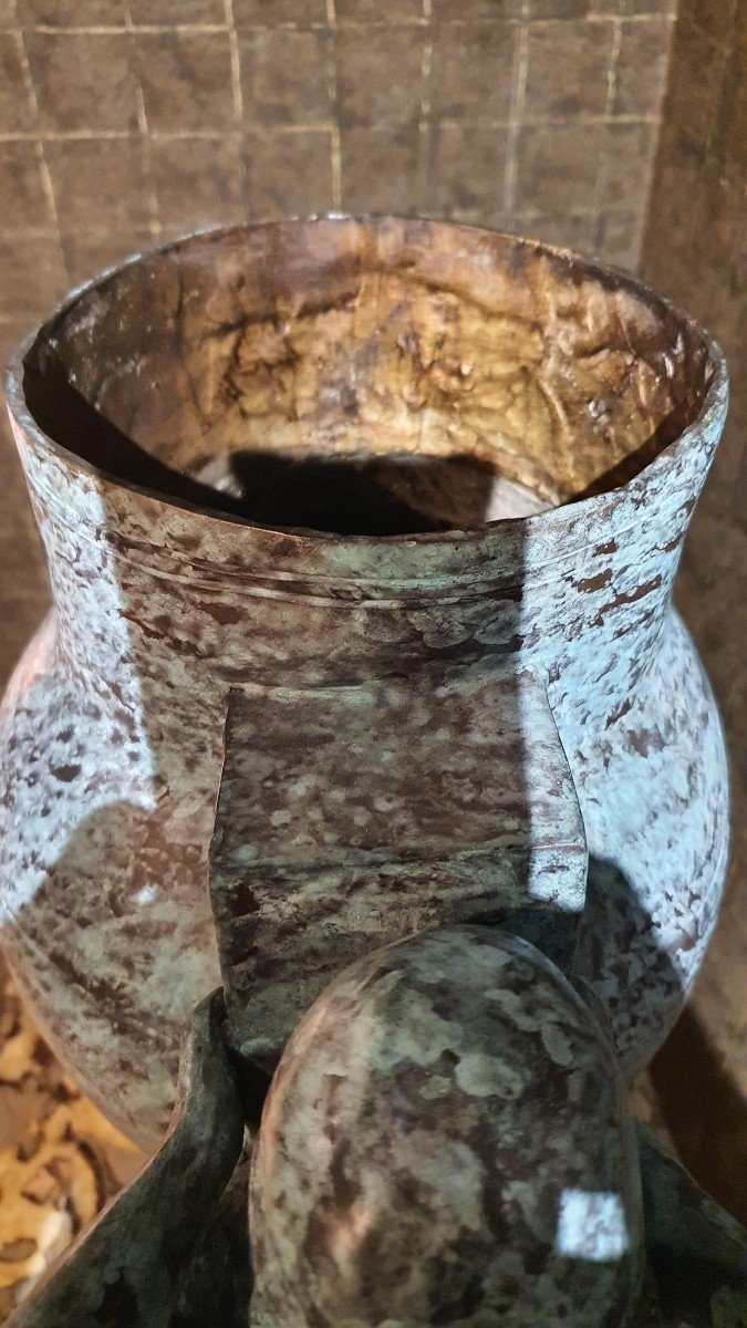Paires De Vases Art Deco  Bronze-photo-1