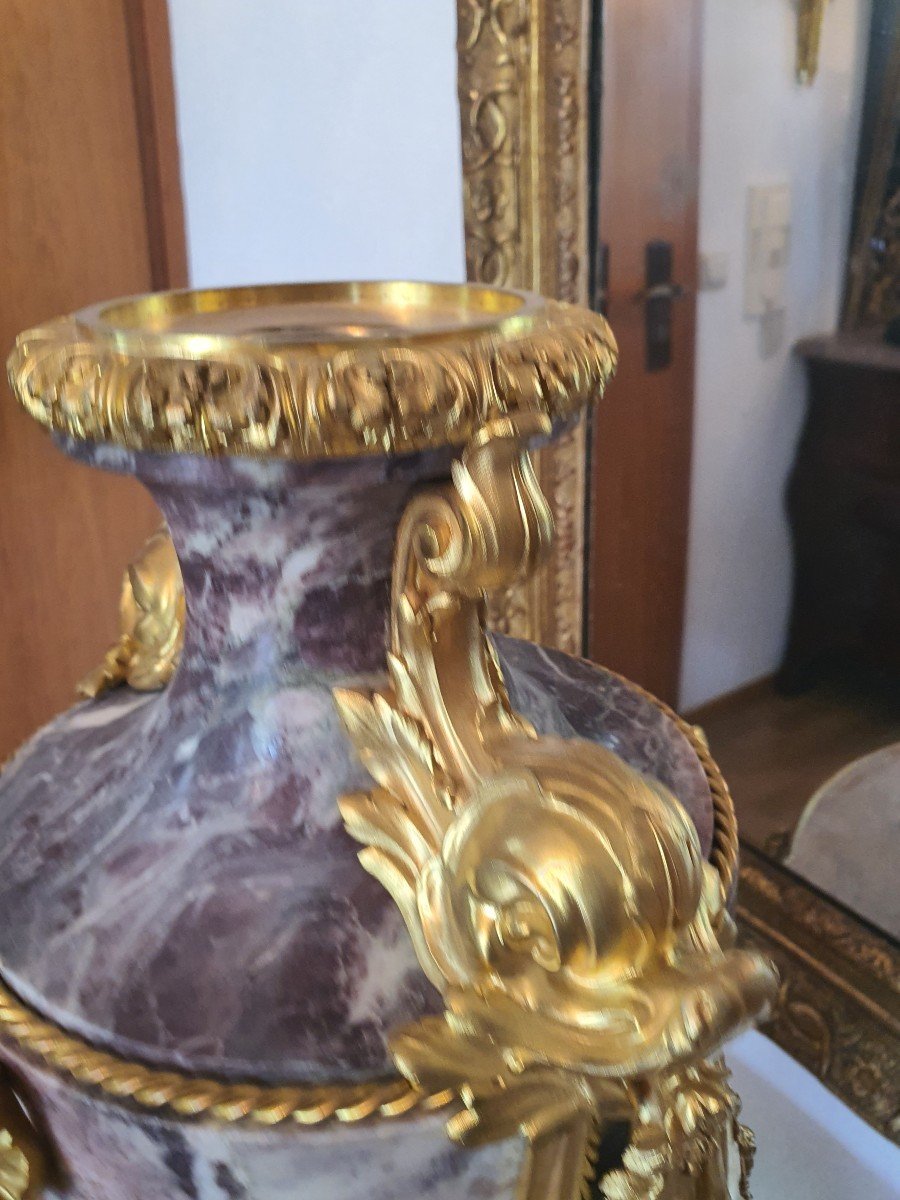 Vase Russe Période 1800 Marbre Brèche -photo-2
