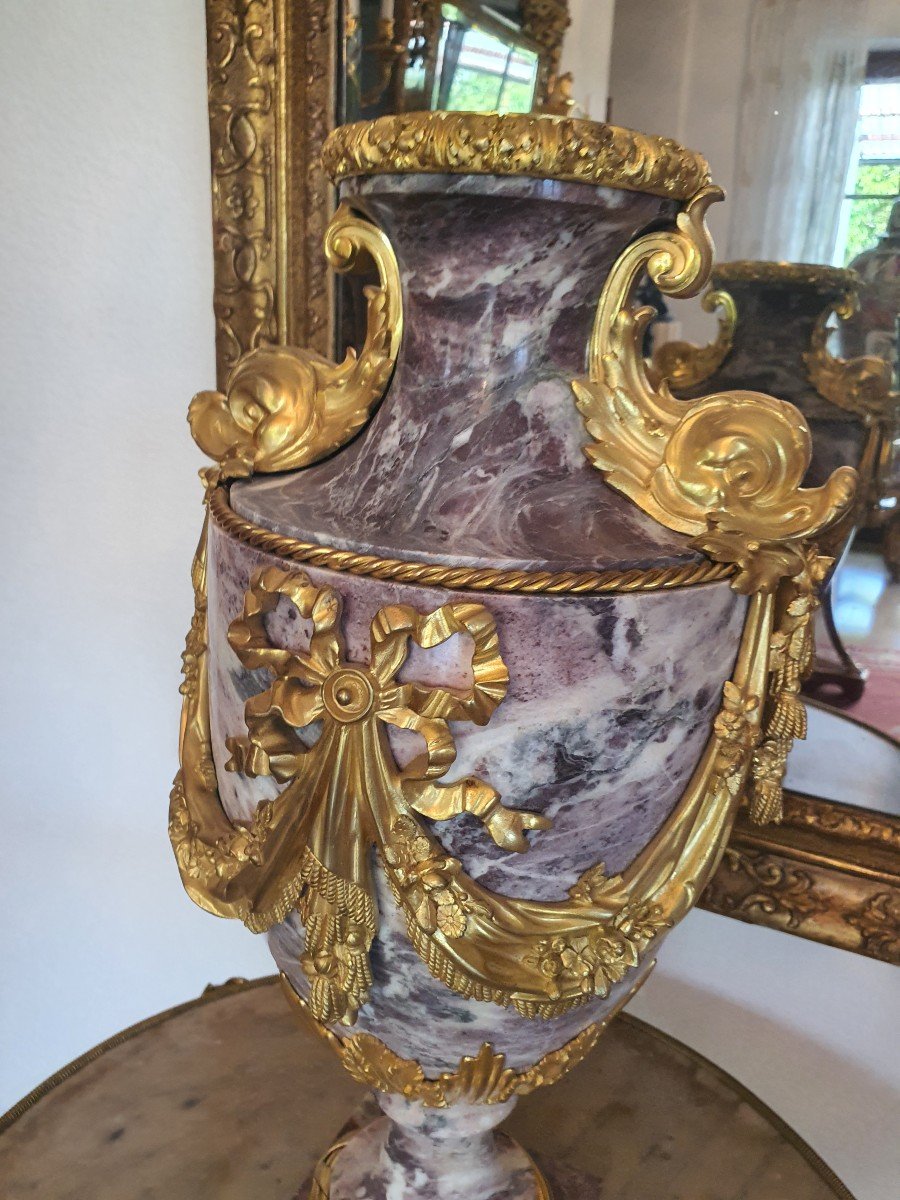 Vase Russe Période 1800 Marbre Brèche -photo-3