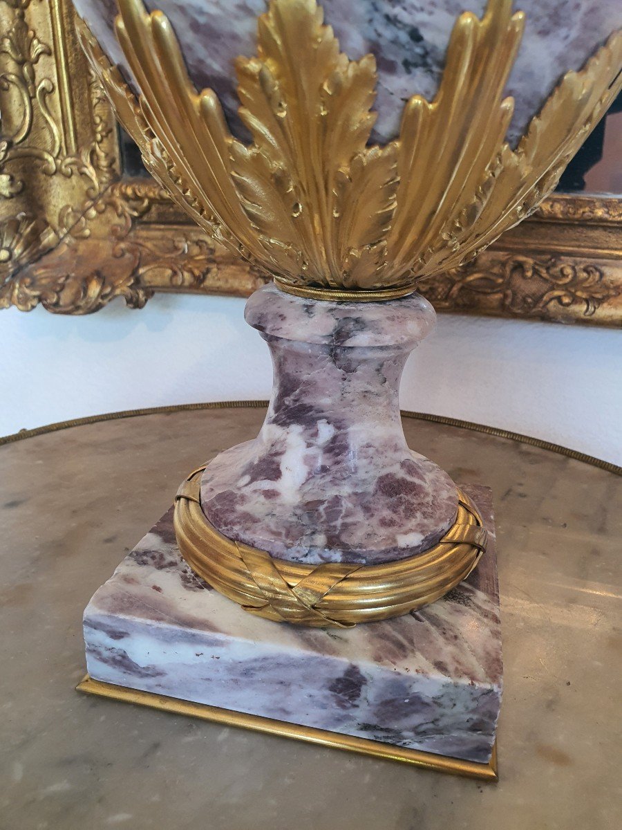 Vase Russe Période 1800 Marbre Brèche -photo-5