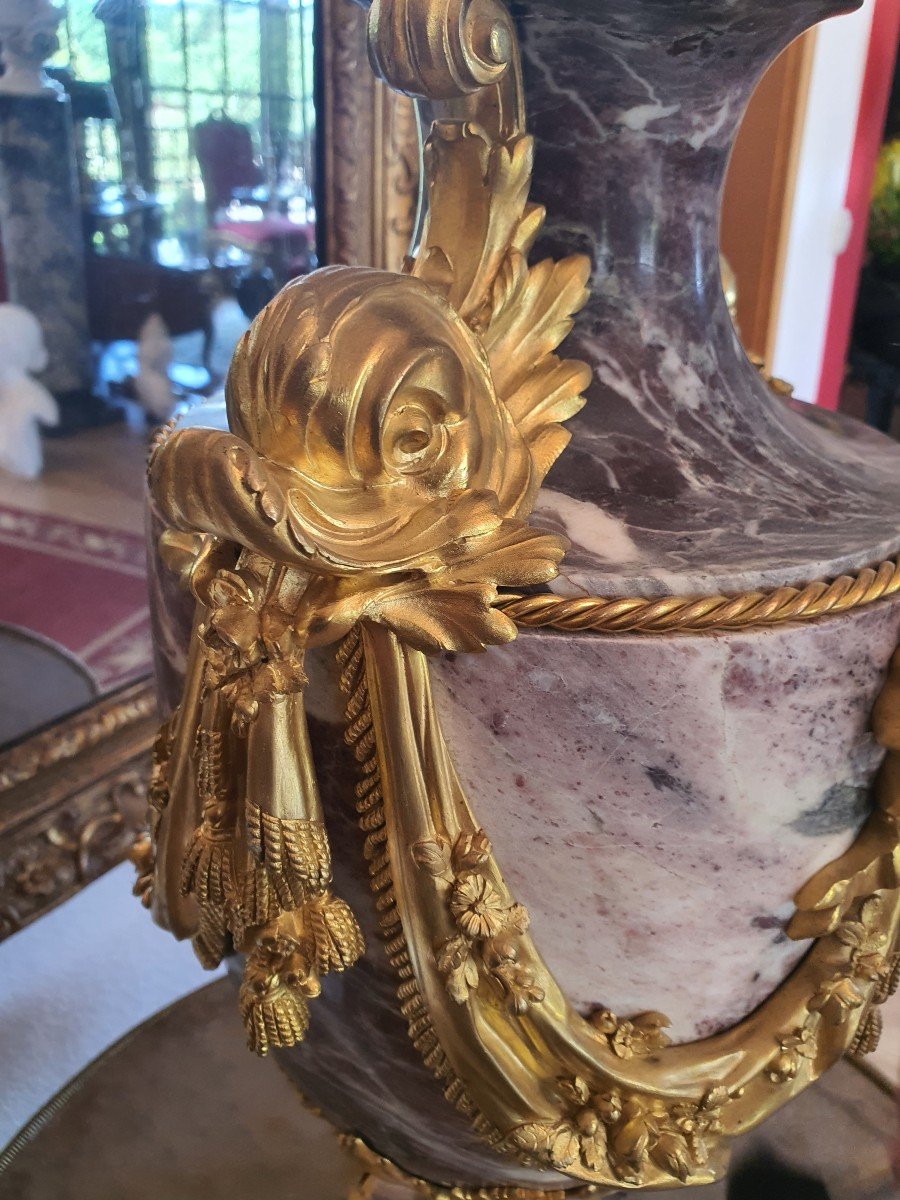 Vase Russe Période 1800 Marbre Brèche -photo-7