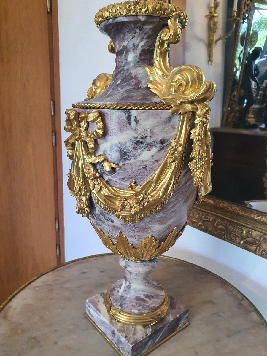 Vase Russe Période 1800 Marbre Brèche 