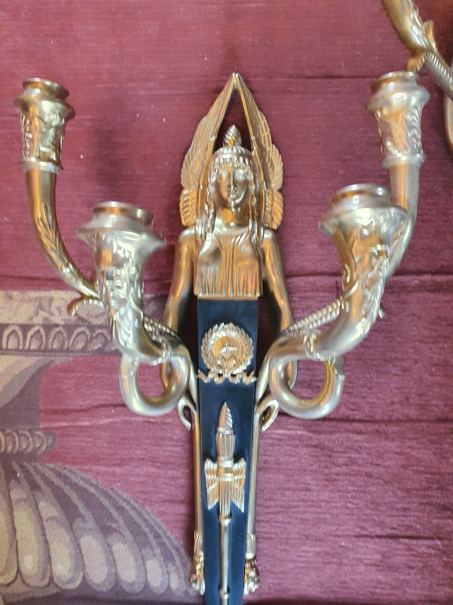 Empire Style Wall Sconce Pairs-photo-1