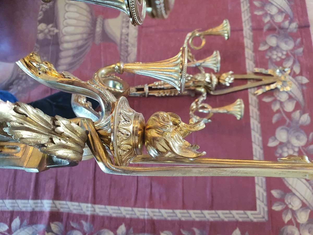 Pairs Of Louis XVI Style Sconces 19 Eme-photo-8