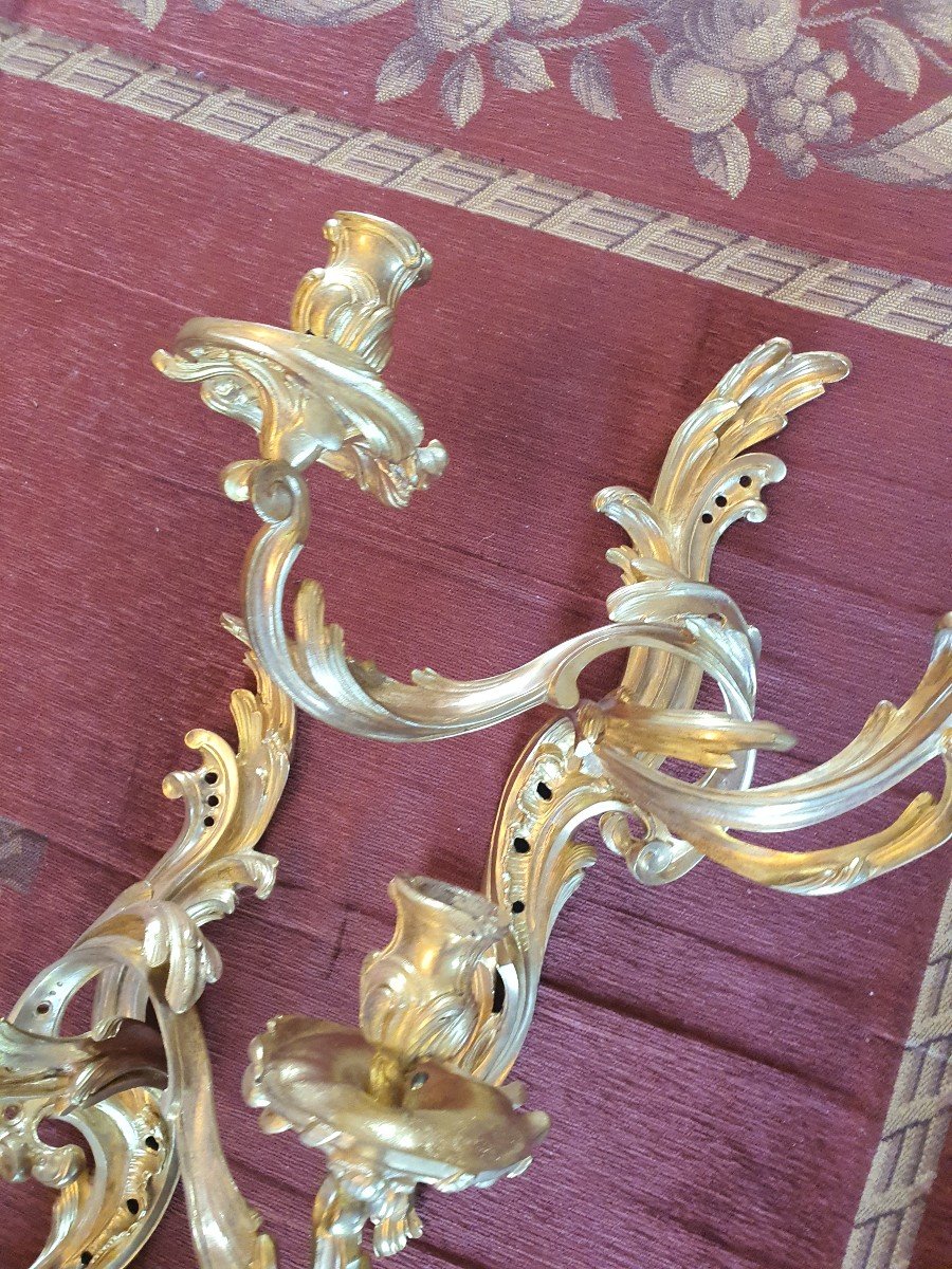 Pairs Of Louis XV Style Wall Sconces-photo-2