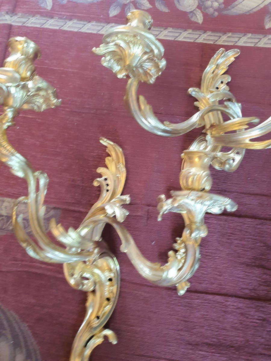 Pairs Of Louis XV Style Wall Sconces-photo-6