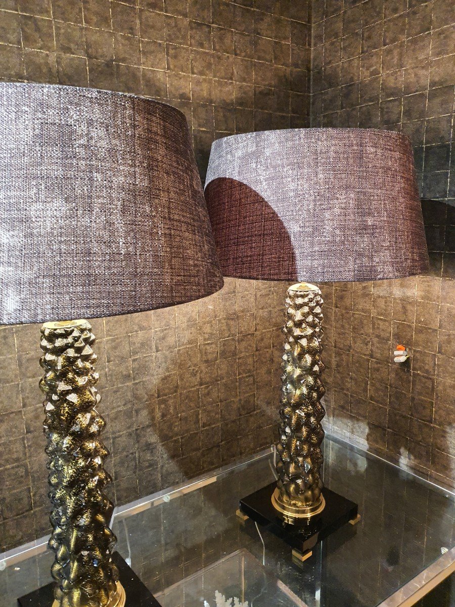 Paires De Lampes Noir/beiges-photo-2