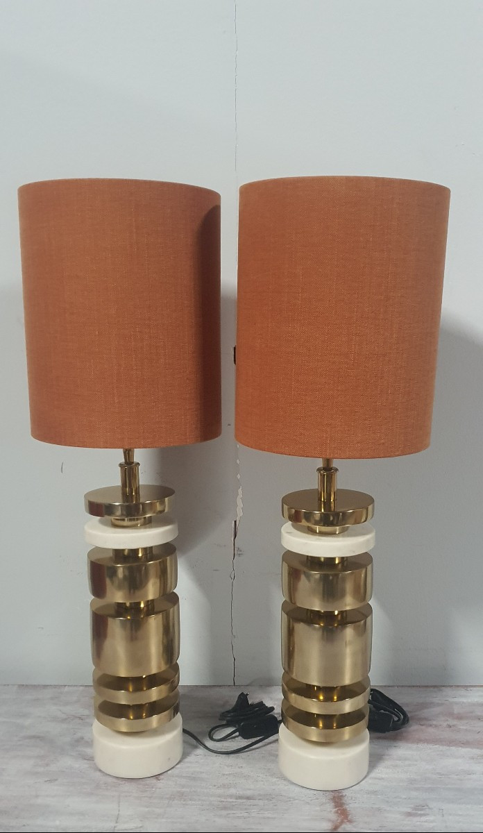 Pairs Of Giuliano Cesari Lamps 