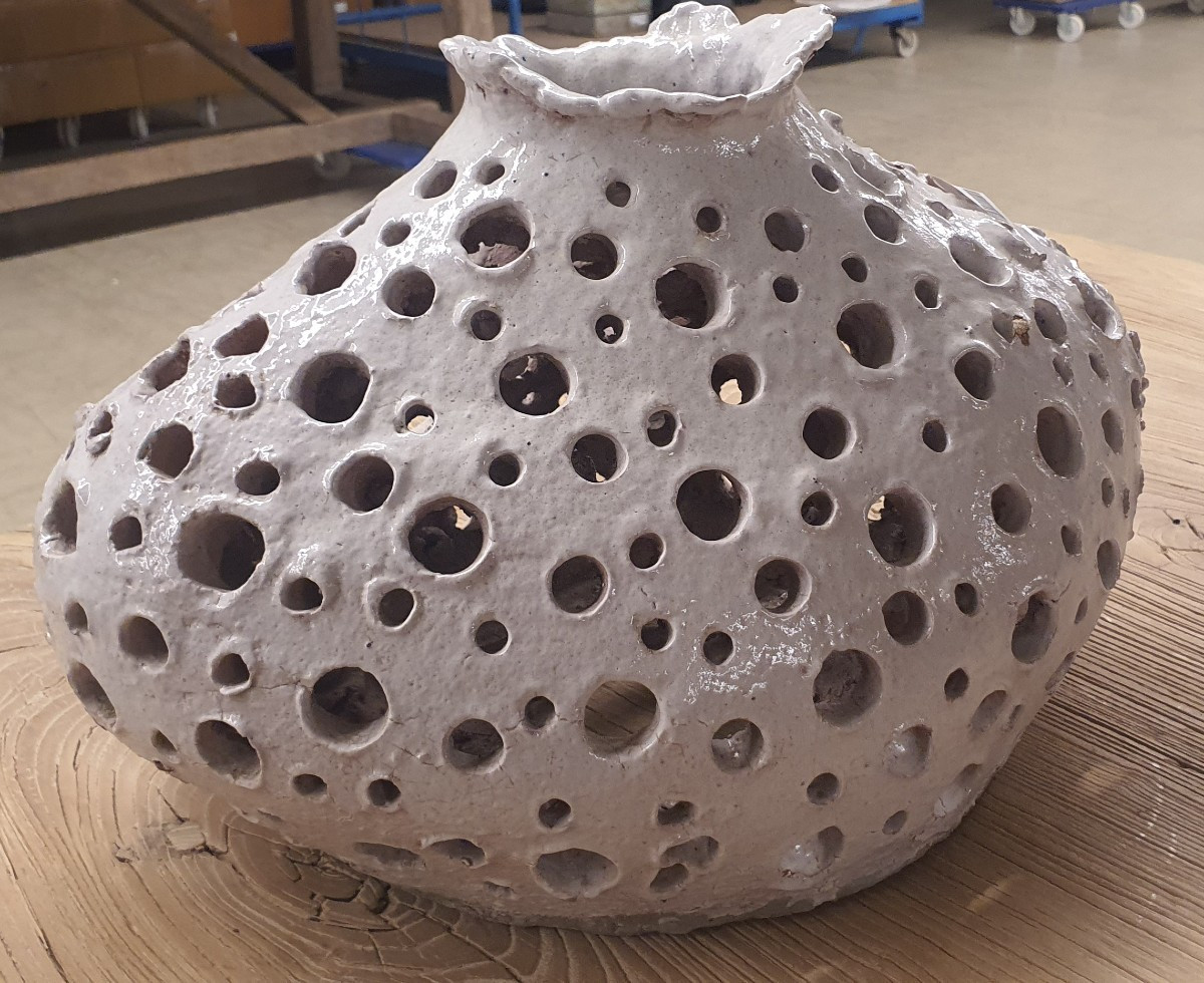 20th Century Ceramic Vase/lamp