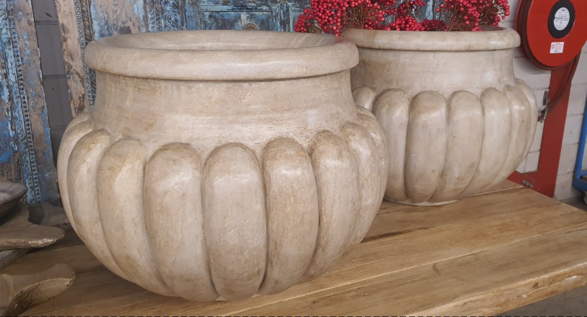 Jardiniere Jardin  Marbre 19eme ITALIE