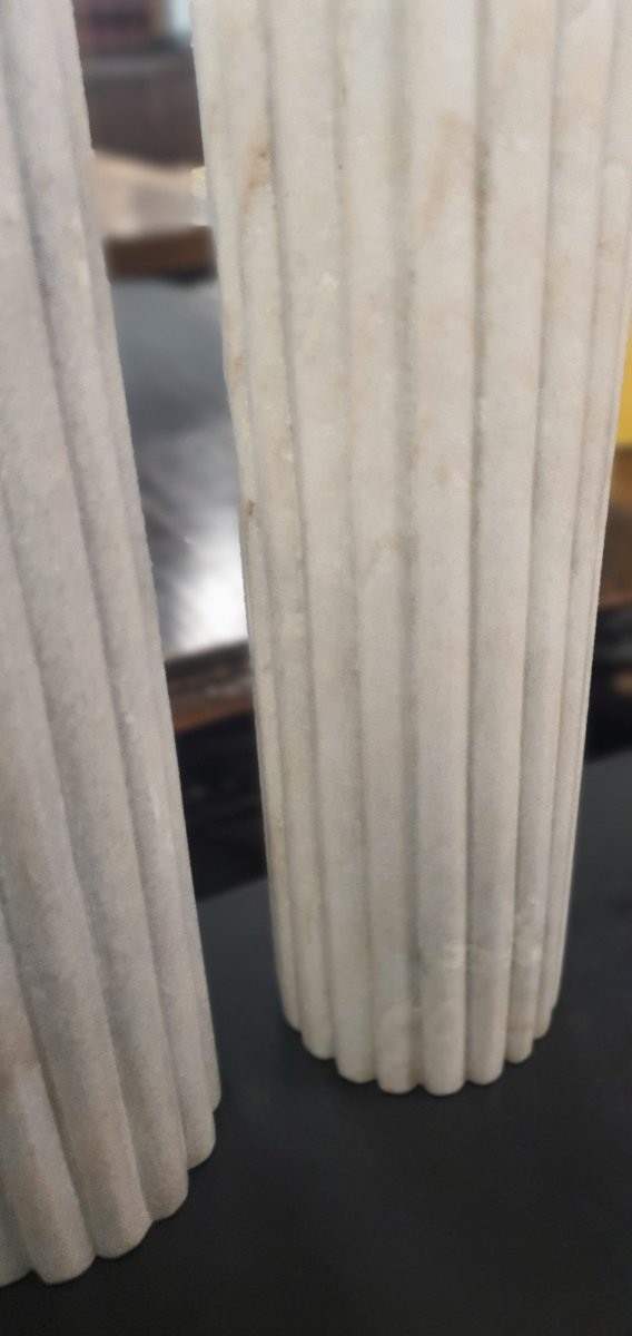 Paires de Lampes Marbre 1970 Italie-photo-2