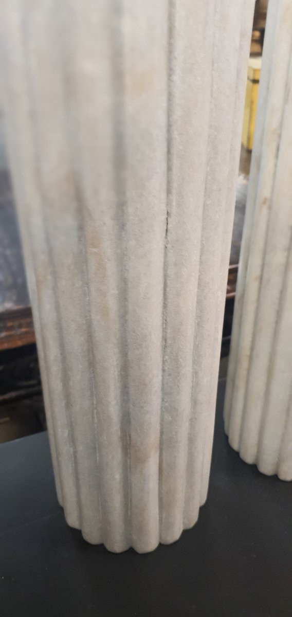 Paires de Lampes Marbre 1970 Italie-photo-2