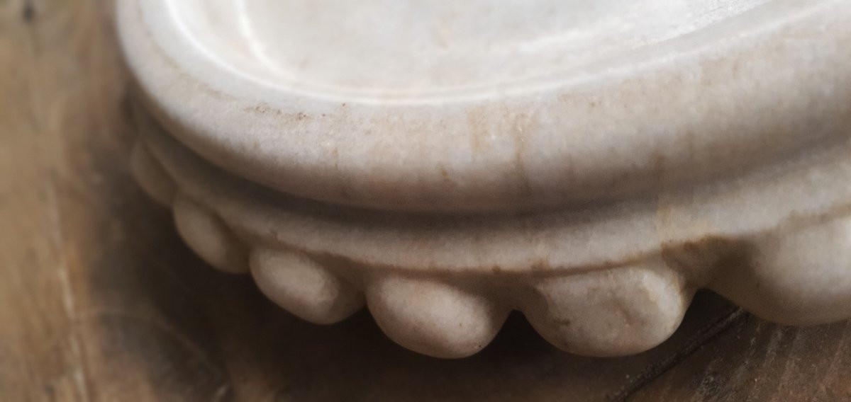 Benitier D'eglise Marbre Italie 19eme-photo-6