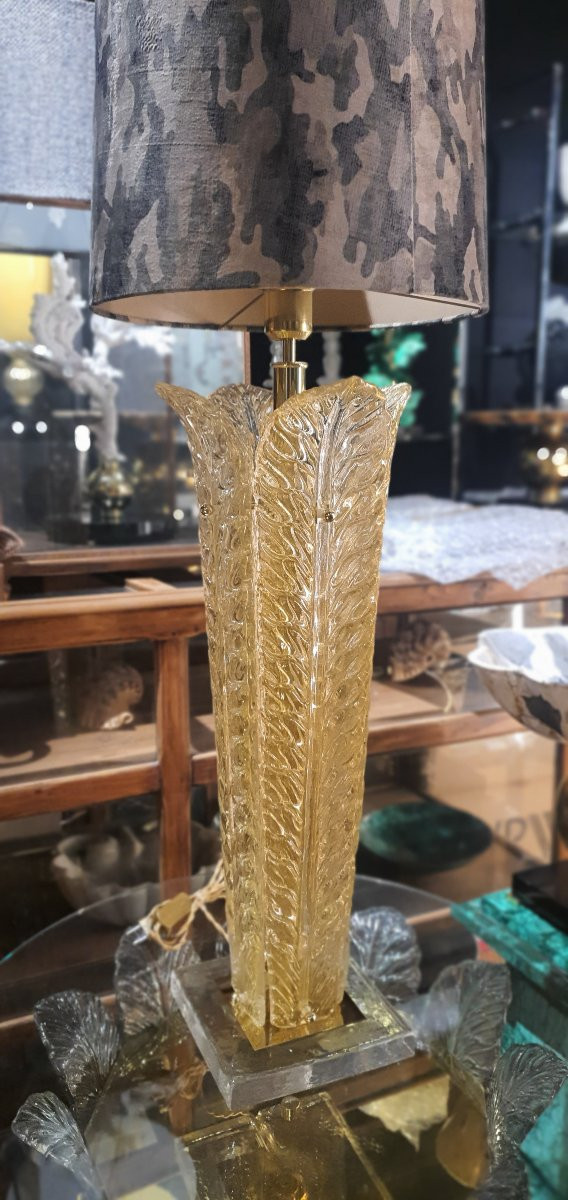 Paires de lampes Doree Murano Italie -photo-2