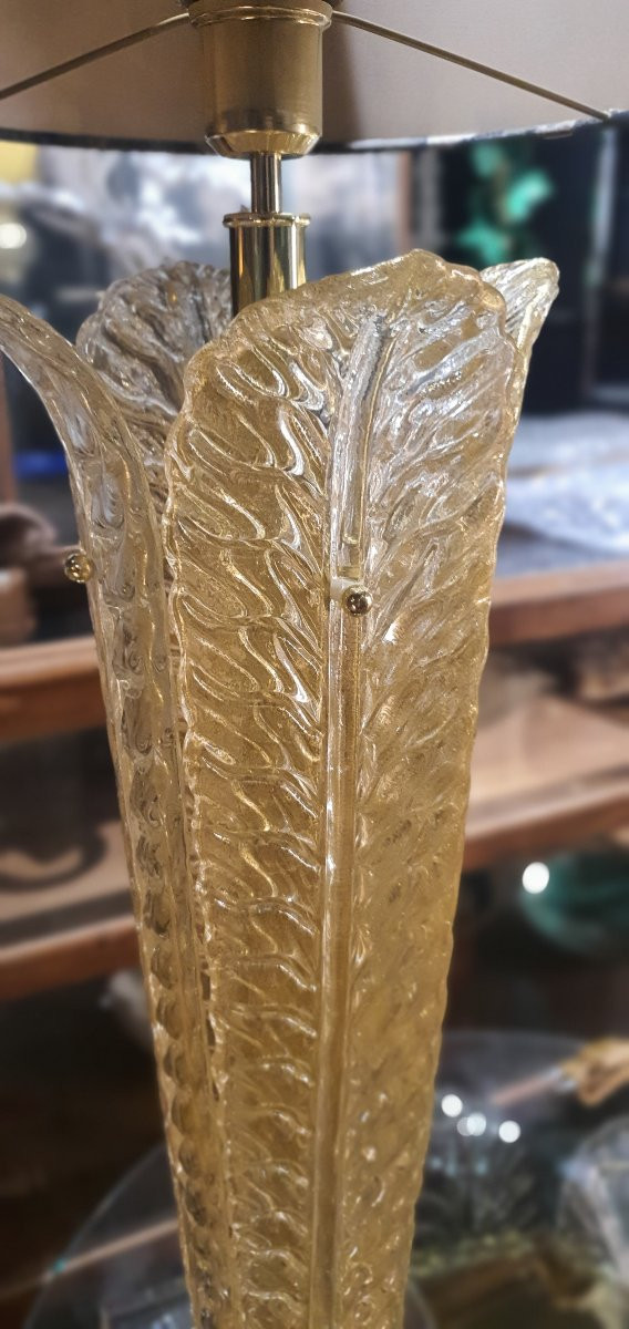 Paires de lampes Doree Murano Italie -photo-3