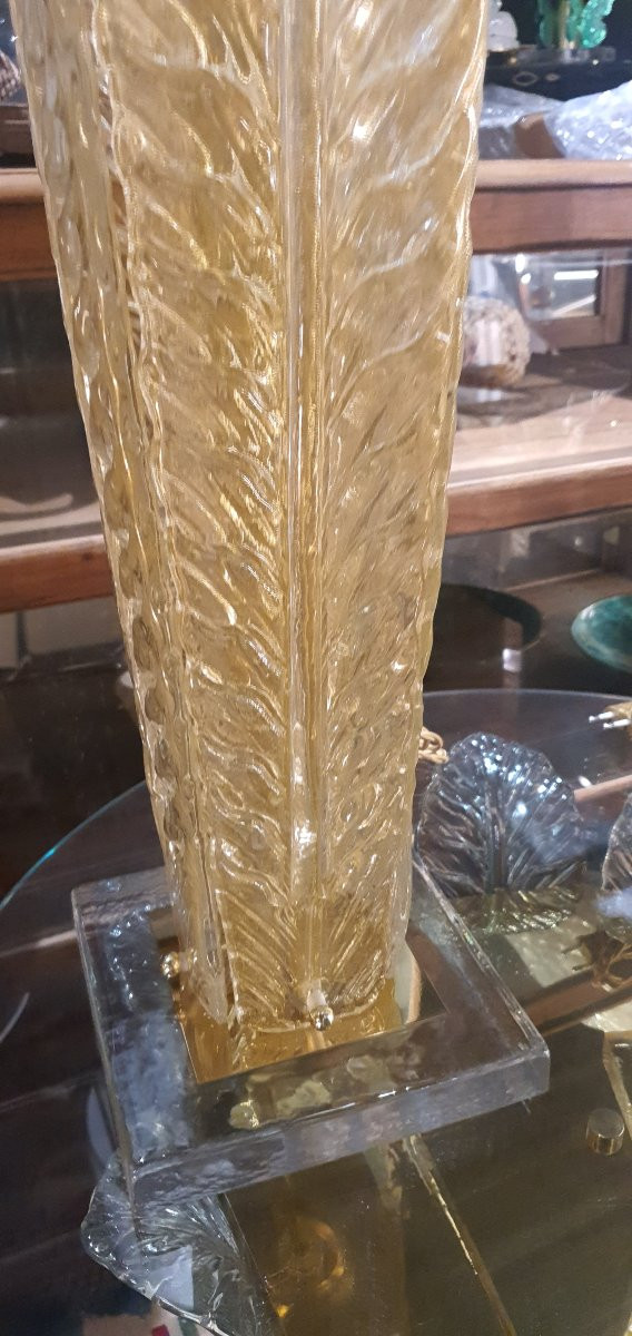 Paires de lampes Doree Murano Italie -photo-3