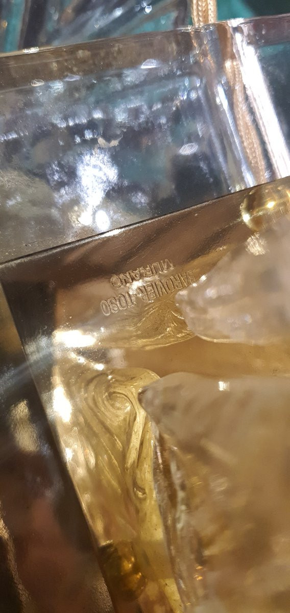 Paires de lampes Doree Murano Italie -photo-5