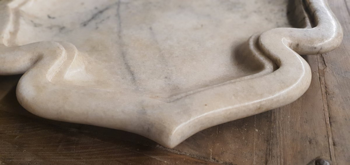 Plat Trefle en Marbre 19eme-photo-2