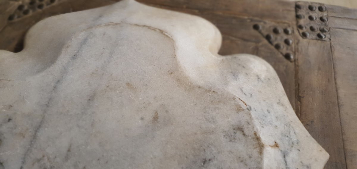 Plat Trefle en Marbre 19eme-photo-4