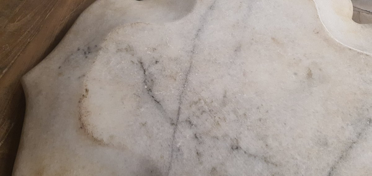 Plat Trefle en Marbre 19eme-photo-7