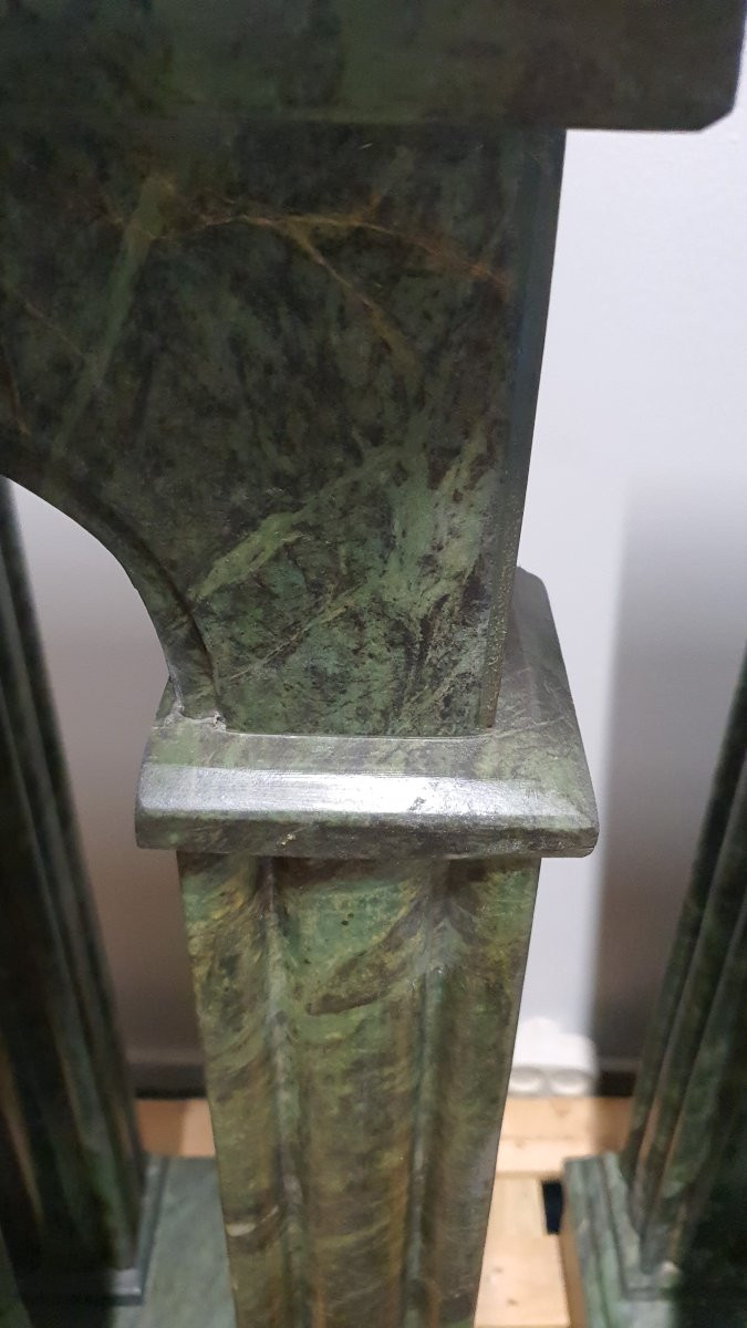 Empire Style Columns, Green Marble, Italy, 20th Century-photo-5