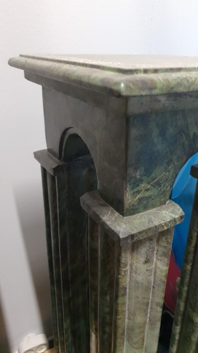 Empire Style Columns, Green Marble, Italy, 20th Century-photo-6