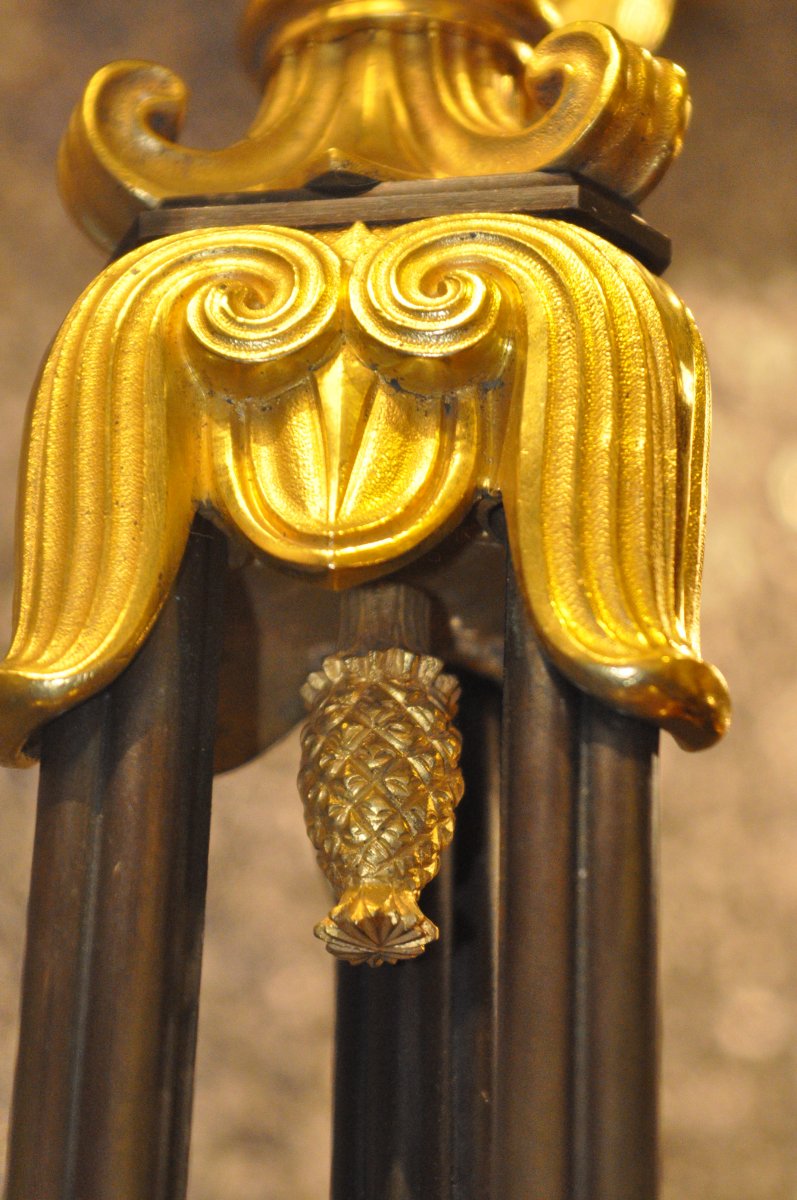 Paires De Candelabres Empire 19 Eme-photo-5